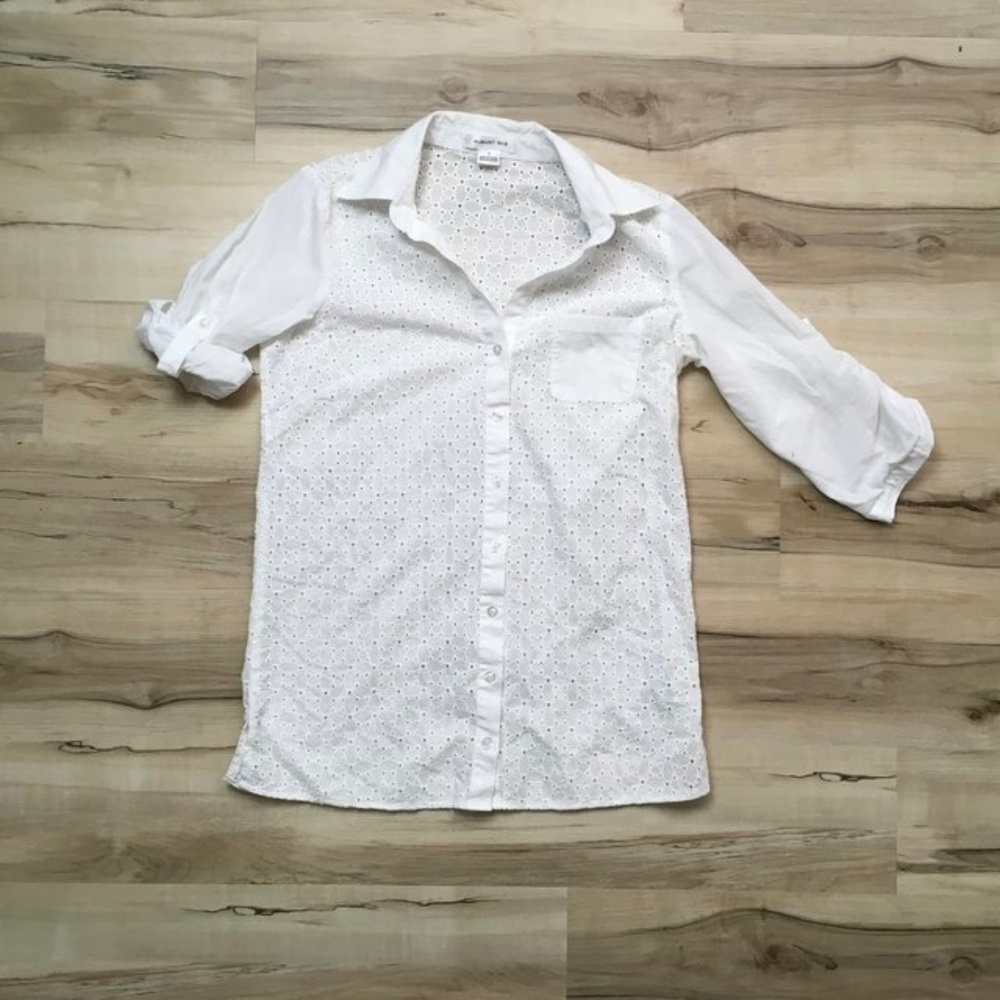 August silk Lace button up